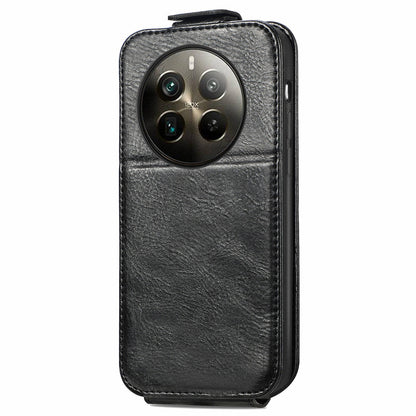 Realme 12 Pro+ Zipper Wallet Case - Vertical Flip Leather Phone Cover with Multiple Card Slots and Stand