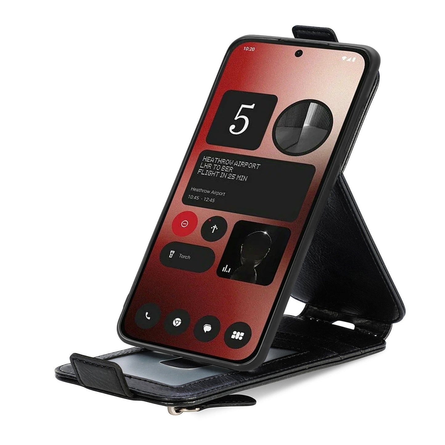 Nothing Phone 2a Zipper Wallet Case - Vertical Flip Leather Phone Cover with Multiple Card Slots and Stand