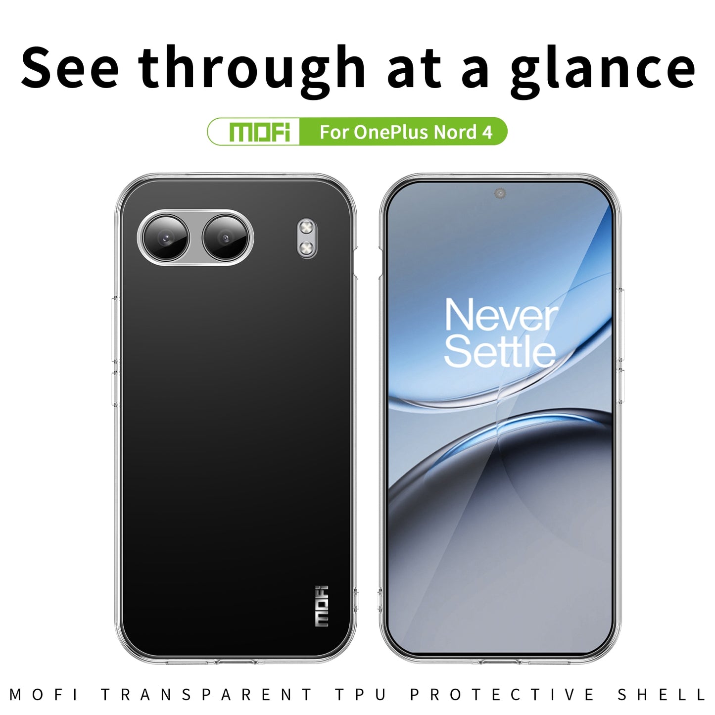 OnePlus Nord 4 Clear TPU Case - Ultra-Thin, Shockproof, Anti-Yellowing Transparent Soft Protective Cover with Precise Cutouts, Scratch Resistance & Lightweight Design