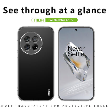 OnePlus Ace 5 Clear TPU Case - Ultra-Thin, Shockproof, Anti-Yellowing Transparent Soft Protective Cover with Precise Cutouts, Scratch Resistance & Lightweight Design