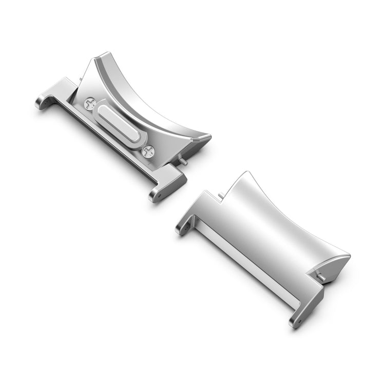 Curved Metal Watch Band Connector for Samsung Galaxy Watch6 / 6 Classic 22mm (Silver, Stainless Steel)