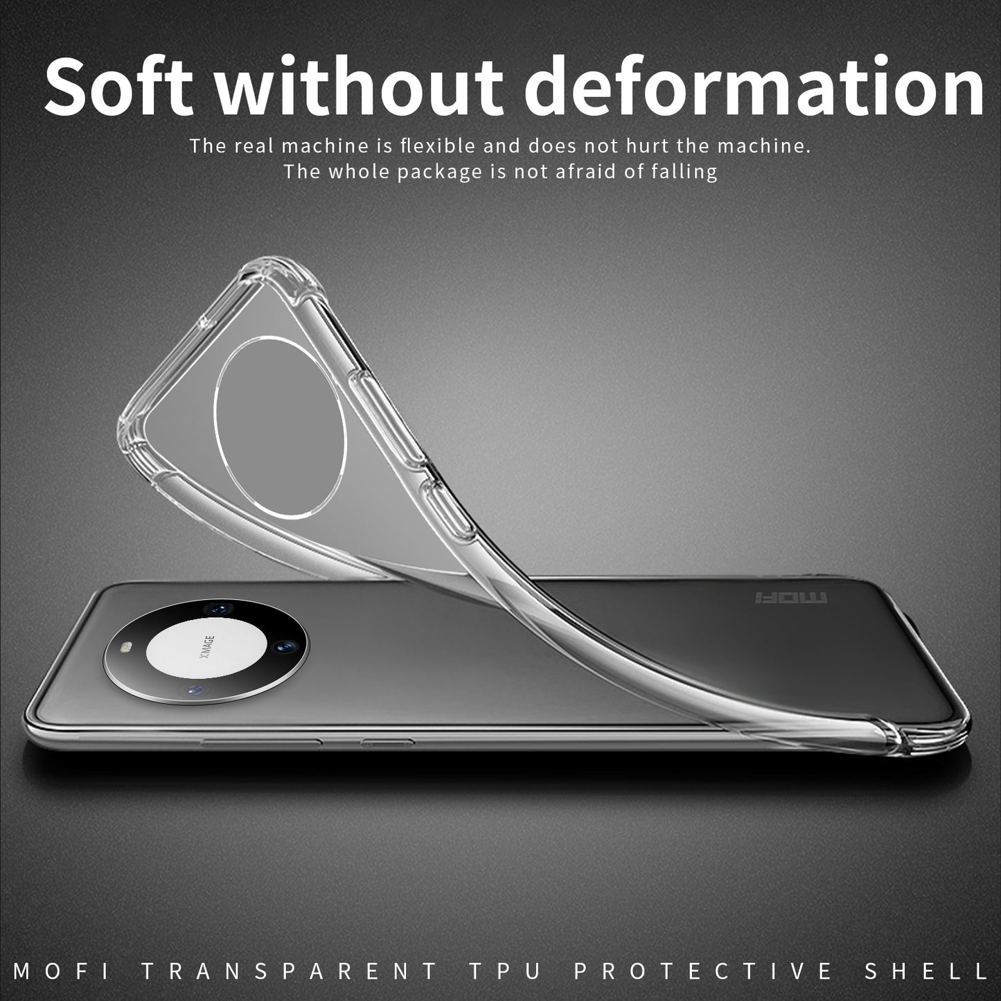 Huawei Mate 60 Pro Clear TPU Case - Ultra-Thin, Shockproof, Anti-Yellowing Transparent Soft Protective Cover with Precise Cutouts, Scratch Resistance & Lightweight Design