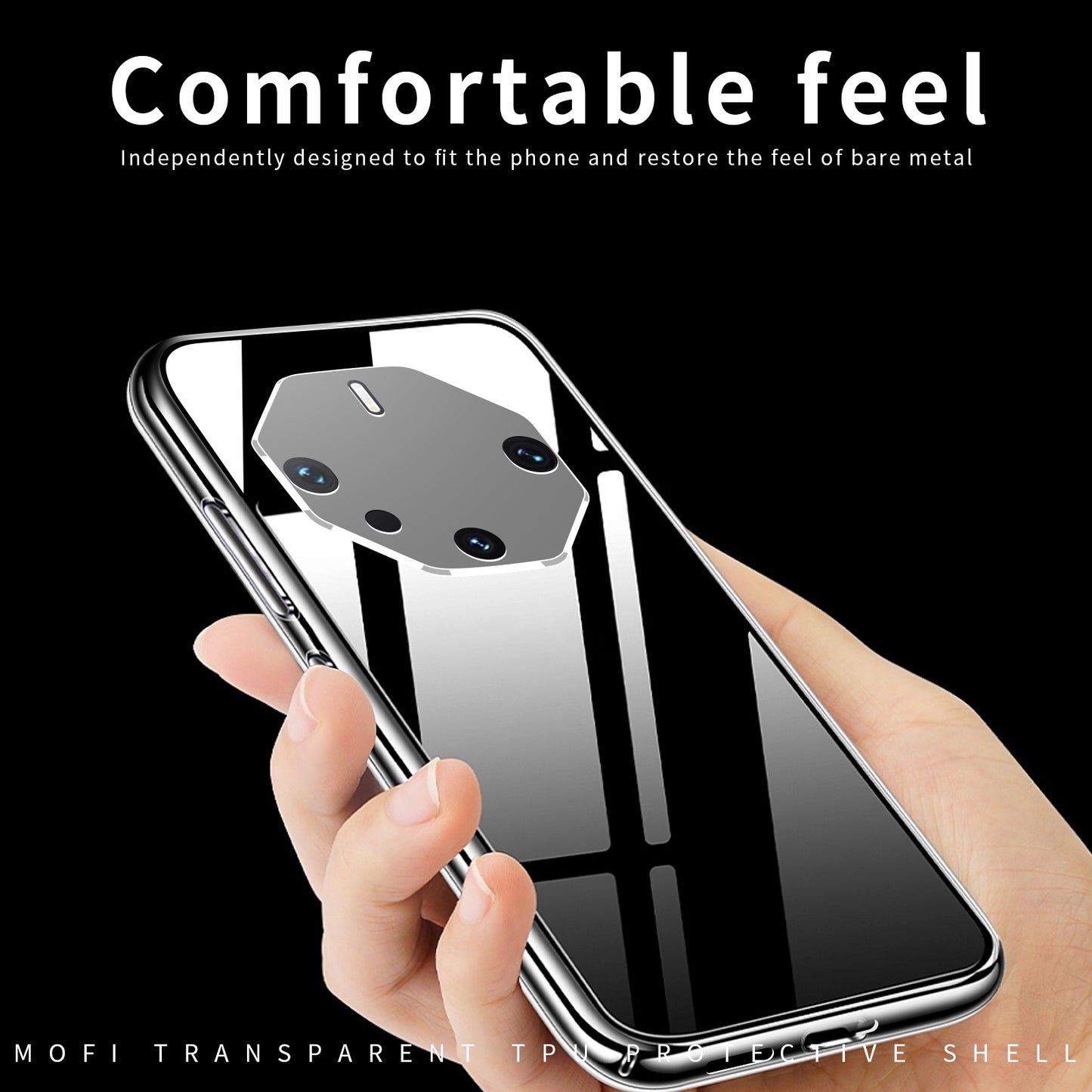 Huawei Mate 60 RS Ultimate Clear TPU Case - Ultra-Thin, Shockproof, Anti-Yellowing Transparent Soft Protective Cover with Precise Cutouts, Scratch Resistance & Lightweight Design
