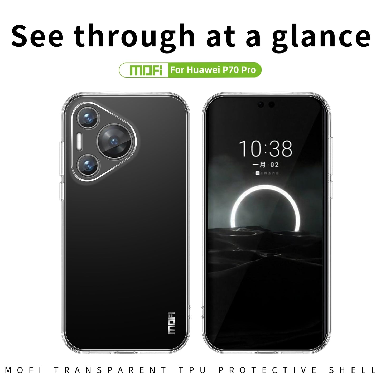 Huawei Pura 70 Pro Clear TPU Case - Ultra-Thin, Shockproof, Anti-Yellowing Transparent Soft Protective Cover with Precise Cutouts, Scratch Resistance & Lightweight Design