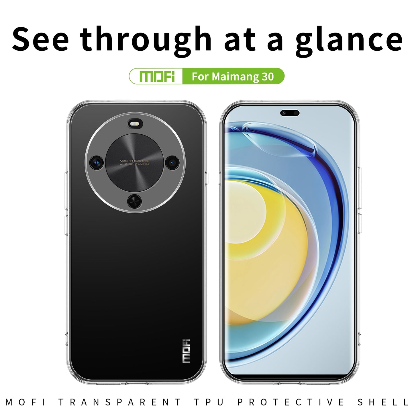 Huawei Maimang 30 Clear TPU Case - Ultra-Thin, Shockproof, Anti-Yellowing Transparent Soft Protective Cover with Precise Cutouts, Scratch Resistance & Lightweight Design