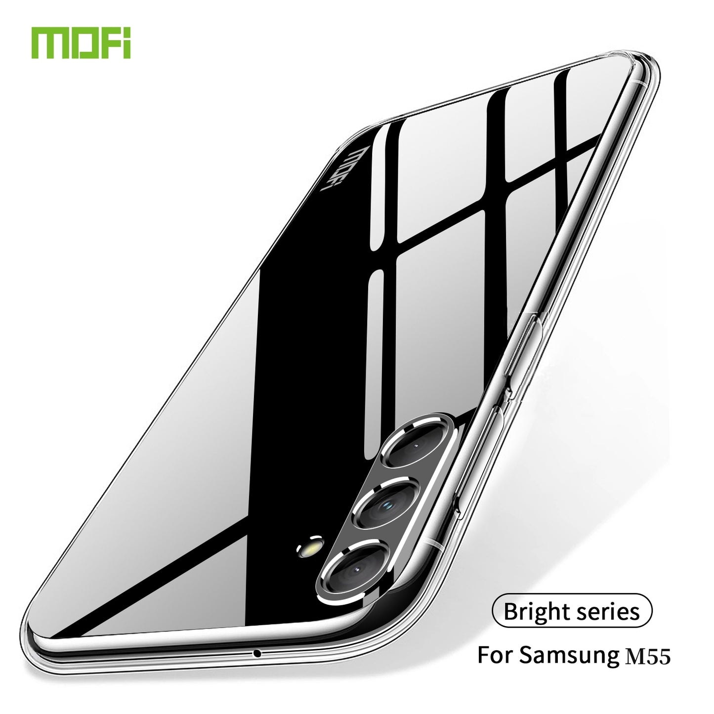 Samsung Galaxy M55 Clear TPU Case - Ultra-Thin, Shockproof, Anti-Yellowing Transparent Soft Protective Cover with Precise Cutouts, Scratch Resistance & Lightweight Design