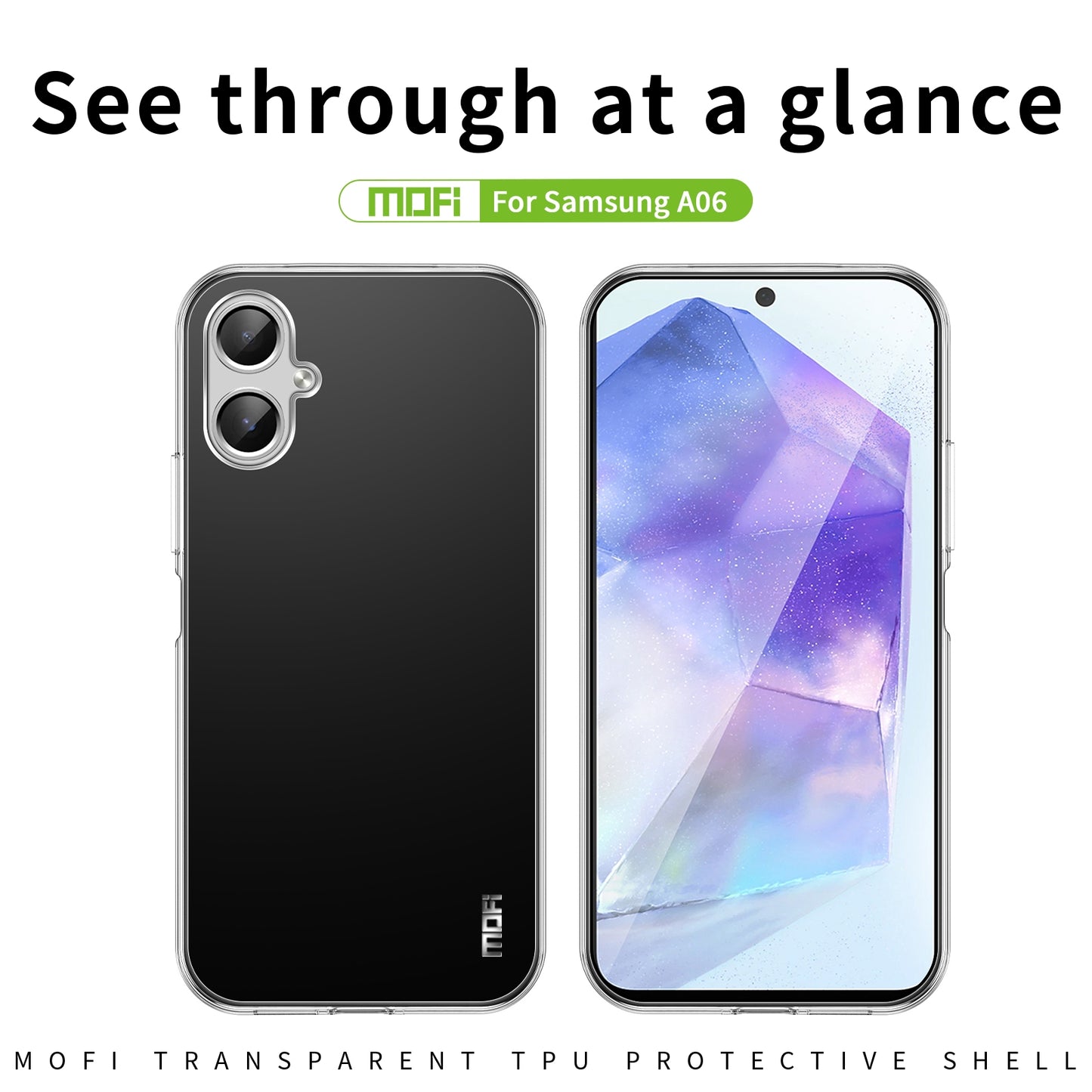 Samsung Galaxy A06 4G Clear TPU Case - Ultra-Thin, Shockproof, Anti-Yellowing Transparent Soft Protective Cover with Precise Cutouts, Scratch Resistance & Lightweight Design