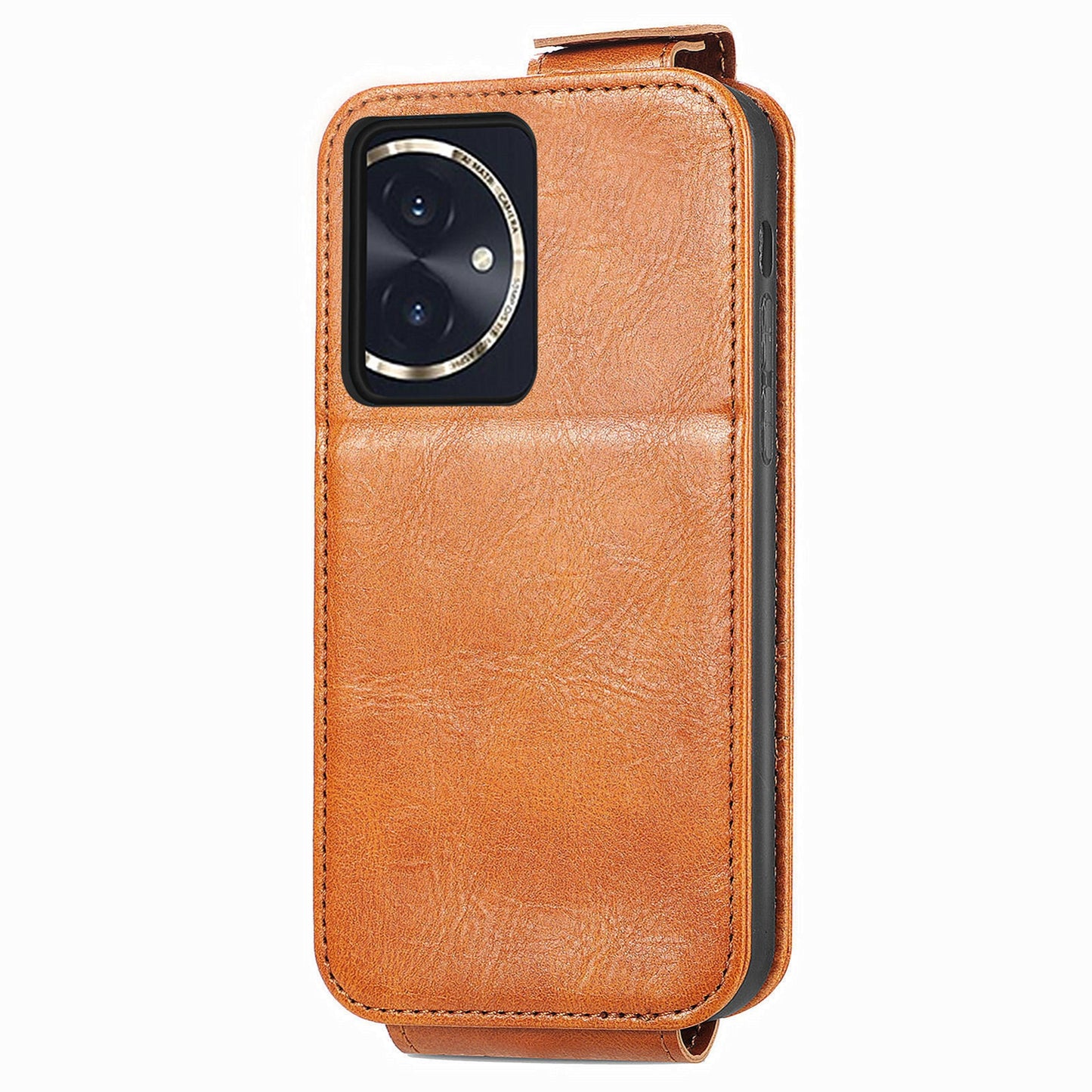 Honor 100 5G Zipper Wallet Case - Vertical Flip Leather Phone Cover with Multiple Card Slots and Stand