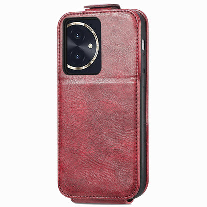 Honor 100 5G Zipper Wallet Case - Vertical Flip Leather Phone Cover with Multiple Card Slots and Stand