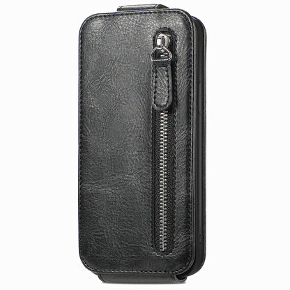 Honor 100 5G Zipper Wallet Case - Vertical Flip Leather Phone Cover with Multiple Card Slots and Stand