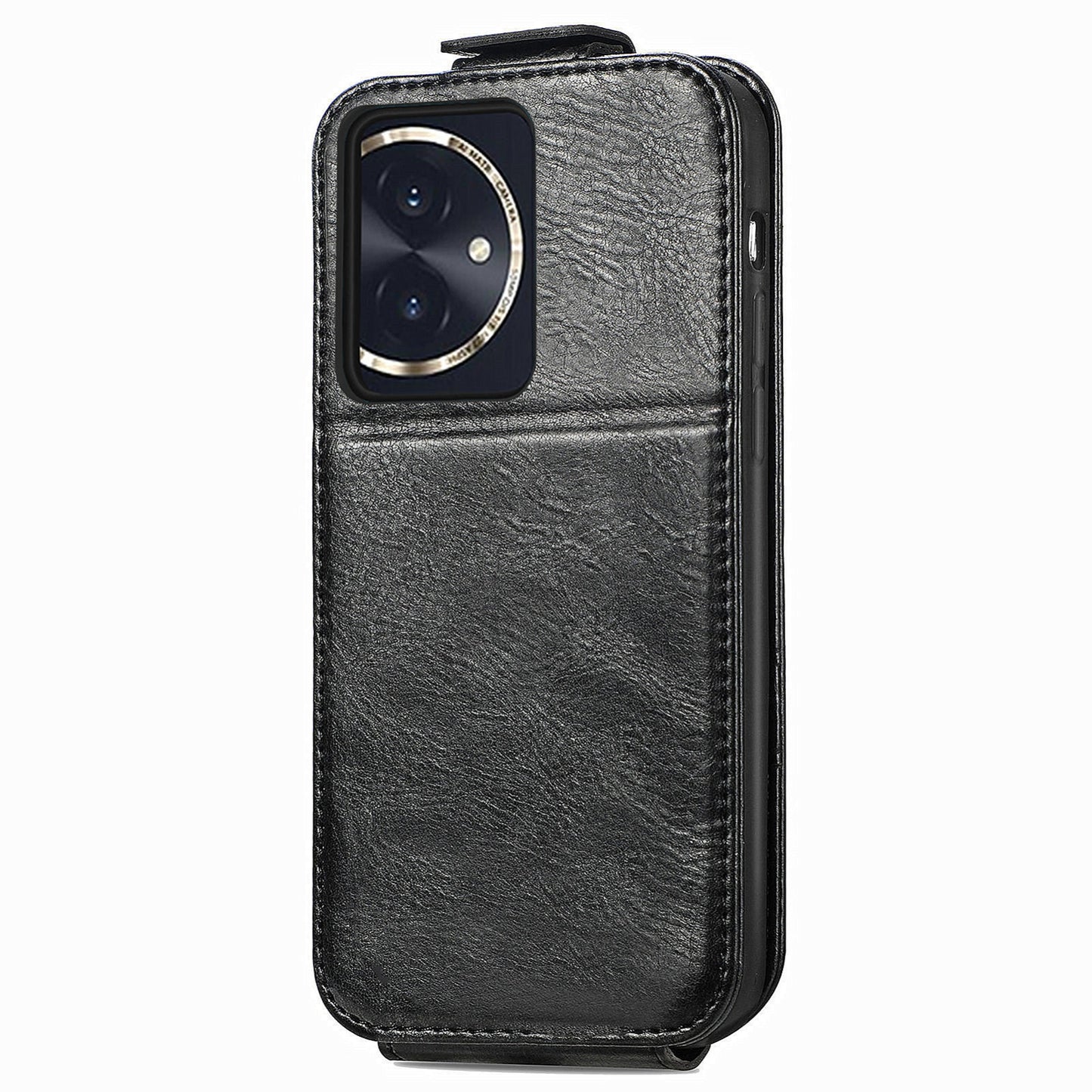 Honor 100 5G Zipper Wallet Case - Vertical Flip Leather Phone Cover with Multiple Card Slots and Stand