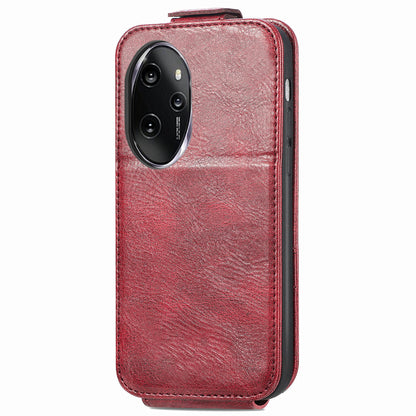 Honor 100 Pro Zipper Wallet Case - Vertical Flip Leather Phone Cover with Multiple Card Slots and Stand