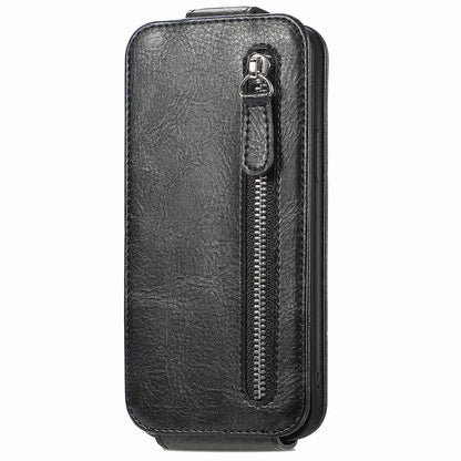 Honor Magic6 Zipper Wallet Case - Vertical Flip Leather Phone Cover with Multiple Card Slots and Stand