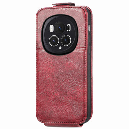 Honor Magic6 Pro Zipper Wallet Case - Vertical Flip Leather Phone Cover with Multiple Card Slots and Stand