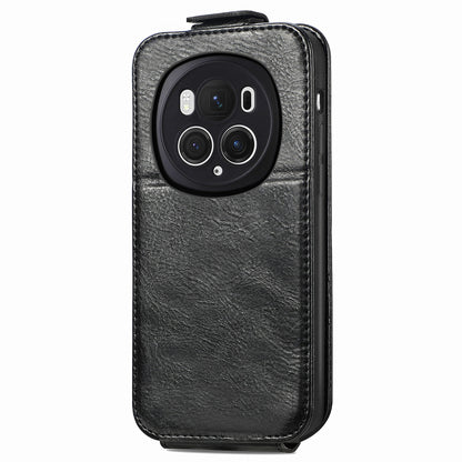 Honor Magic6 Pro Zipper Wallet Case - Vertical Flip Leather Phone Cover with Multiple Card Slots and Stand