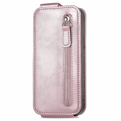 Honor X7b Zipper Wallet Case - Vertical Flip Leather Phone Cover with Multiple Card Slots and Stand