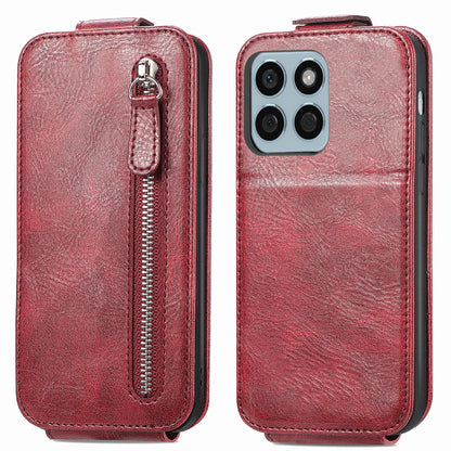 Honor X8b Zipper Wallet Case - Vertical Flip Leather Phone Cover with Multiple Card Slots and Stand