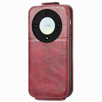 Honor X40 5G Zipper Wallet Case - Vertical Flip Leather Phone Cover with Multiple Card Slots and Stand