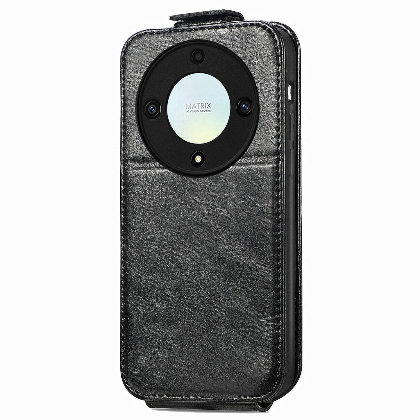 Honor X40 5G Zipper Wallet Case - Vertical Flip Leather Phone Cover with Multiple Card Slots and Stand