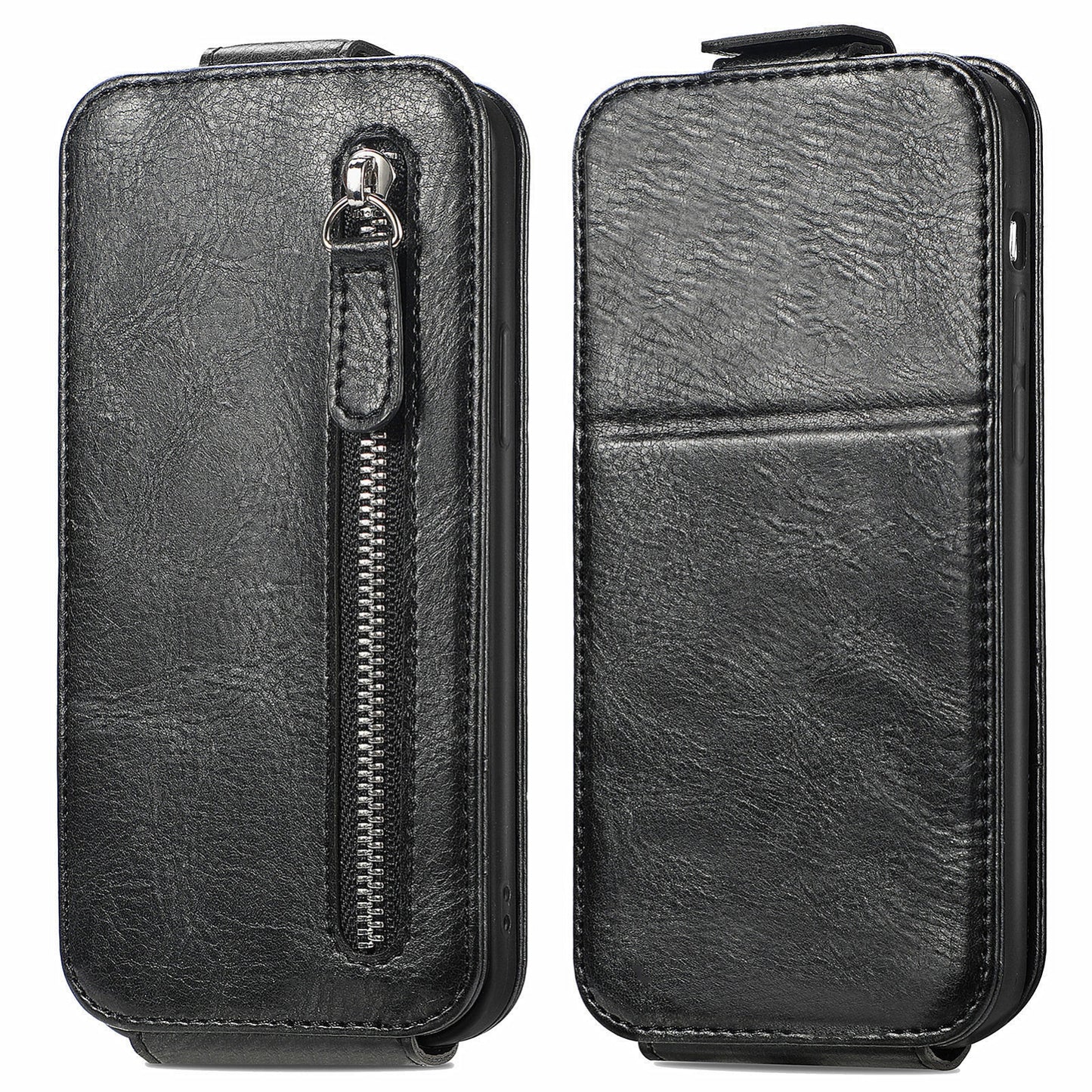 Honor X50i 5G Zipper Wallet Case - Vertical Flip Leather Phone Cover with Multiple Card Slots and Stand