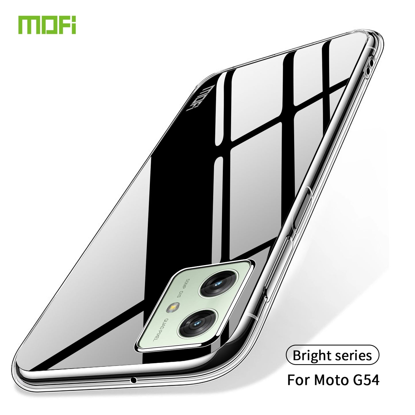 Motorola Moto G54 Clear TPU Case - Ultra-Thin, Shockproof, Anti-Yellowing Transparent Soft Protective Cover with Precise Cutouts, Scratch Resistance & Lightweight Design