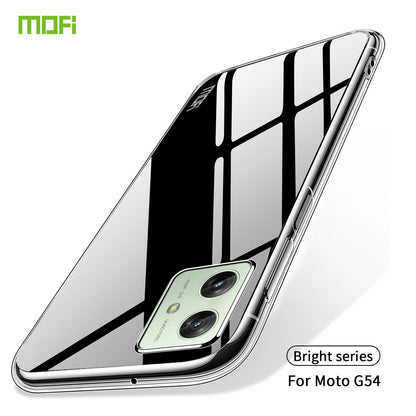 Motorola Moto G54 Clear TPU Case - Ultra-Thin, Shockproof, Anti-Yellowing Transparent Soft Protective Cover with Precise Cutouts, Scratch Resistance & Lightweight Design