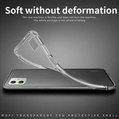 Motorola Moto G54 Clear TPU Case - Ultra-Thin, Shockproof, Anti-Yellowing Transparent Soft Protective Cover with Precise Cutouts, Scratch Resistance & Lightweight Design