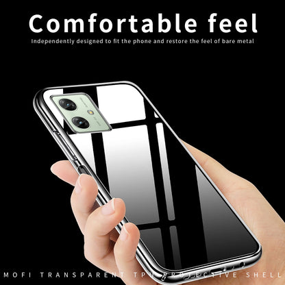 Motorola Moto G54 Clear TPU Case - Ultra-Thin, Shockproof, Anti-Yellowing Transparent Soft Protective Cover with Precise Cutouts, Scratch Resistance & Lightweight Design