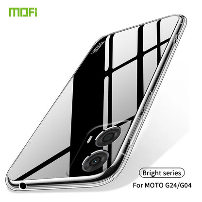 Motorola Moto G24/G04 Clear TPU Case - Ultra-Thin, Shockproof, Anti-Yellowing Transparent Soft Protective Cover with Precise Cutouts, Scratch Resistance & Lightweight Design