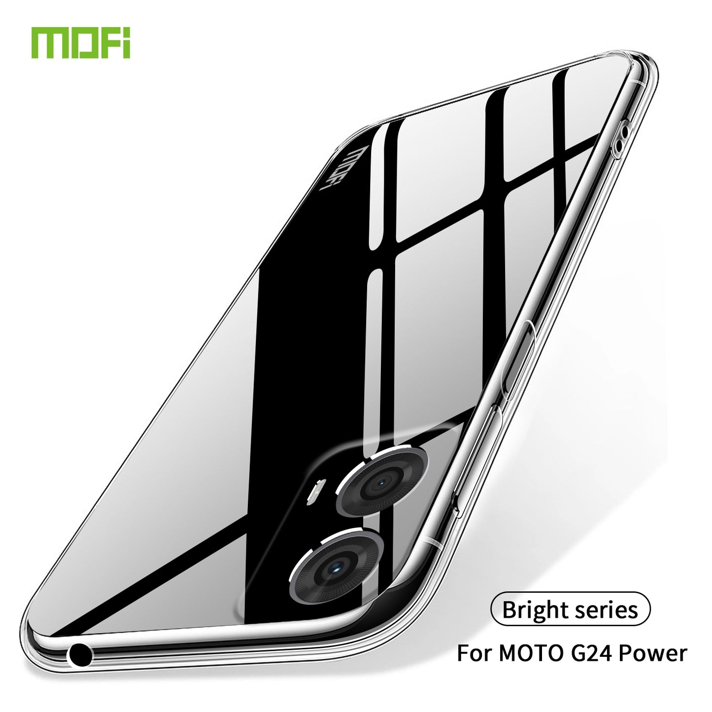Motorola Moto G24 Power Clear TPU Case - Ultra-Thin, Shockproof, Anti-Yellowing Transparent Soft Protective Cover with Precise Cutouts, Scratch Resistance & Lightweight Design
