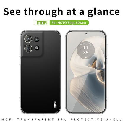 Motorola Edge 50 Neo Clear TPU Case - Ultra-Thin, Shockproof, Anti-Yellowing Transparent Soft Protective Cover with Precise Cutouts, Scratch Resistance & Lightweight Design