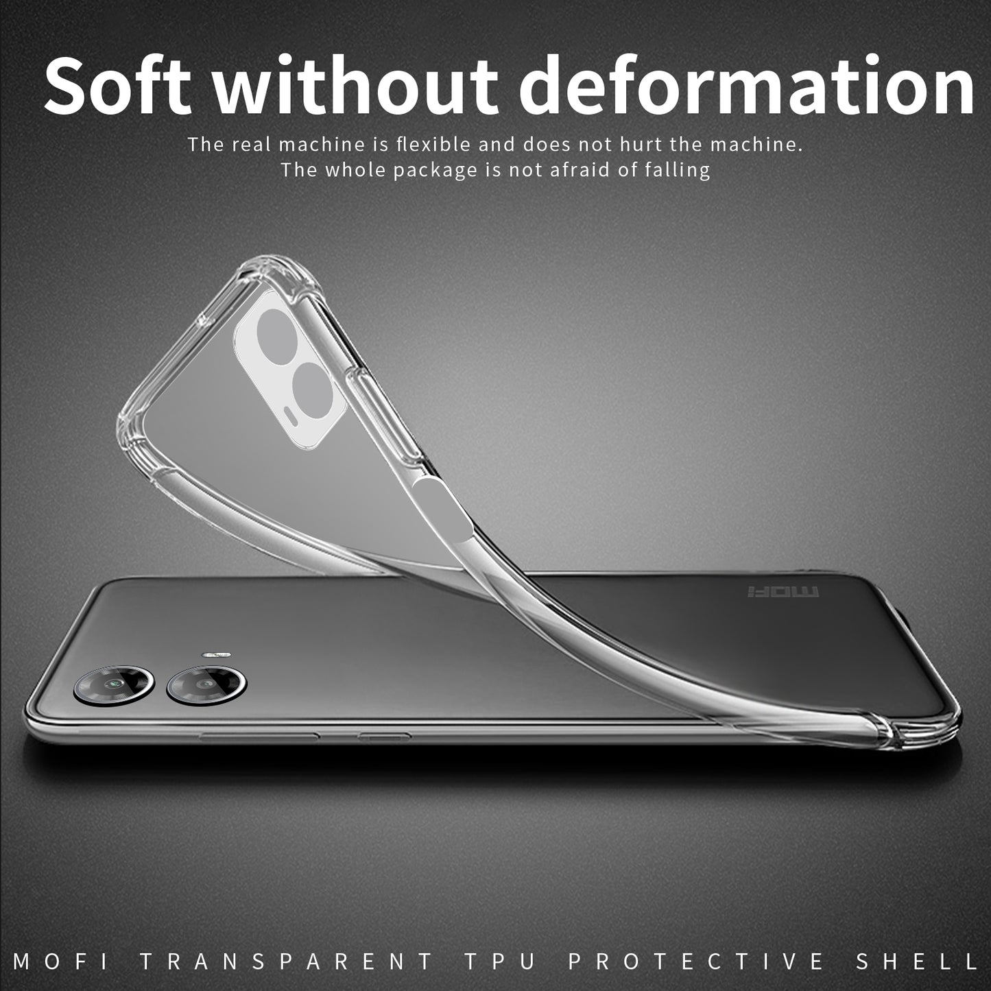 Motorola Moto G35 Clear TPU Case - Ultra-Thin, Shockproof, Anti-Yellowing Transparent Soft Protective Cover with Precise Cutouts, Scratch Resistance & Lightweight Design