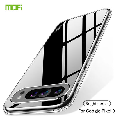 Google Pixel 9 Clear TPU Case - Ultra-Thin, Shockproof, Anti-Yellowing Transparent Soft Protective Cover with Precise Cutouts, Scratch Resistance & Lightweight Design