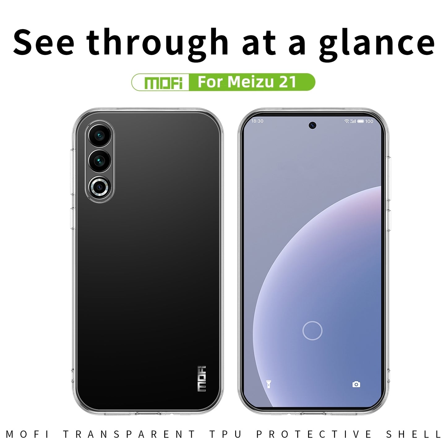 Meizu 21 Clear TPU Case - Ultra-Thin, Shockproof, Anti-Yellowing Transparent Soft Protective Cover with Precise Cutouts, Scratch Resistance & Lightweight Design