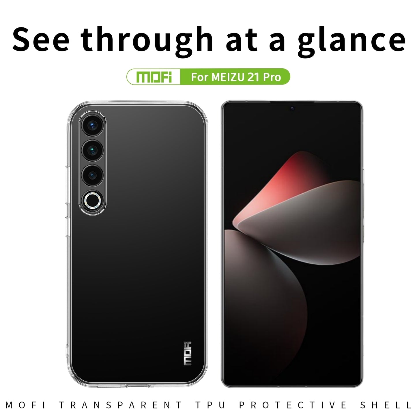 Meizu 21 Pro Clear TPU Case - Ultra-Thin, Shockproof, Anti-Yellowing Transparent Soft Protective Cover with Precise Cutouts, Scratch Resistance & Lightweight Design