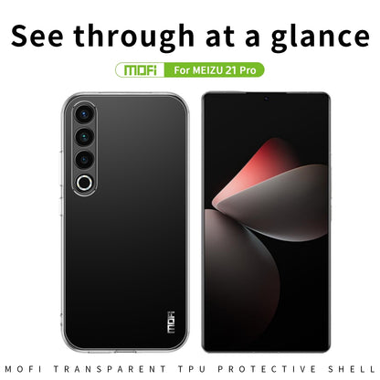Meizu 21 Pro Clear TPU Case - Ultra-Thin, Shockproof, Anti-Yellowing Transparent Soft Protective Cover with Precise Cutouts, Scratch Resistance & Lightweight Design