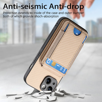 iPhone 6/6s Vertical Flip Wallet Stand Phone Case with Carbon Fibre Pattern