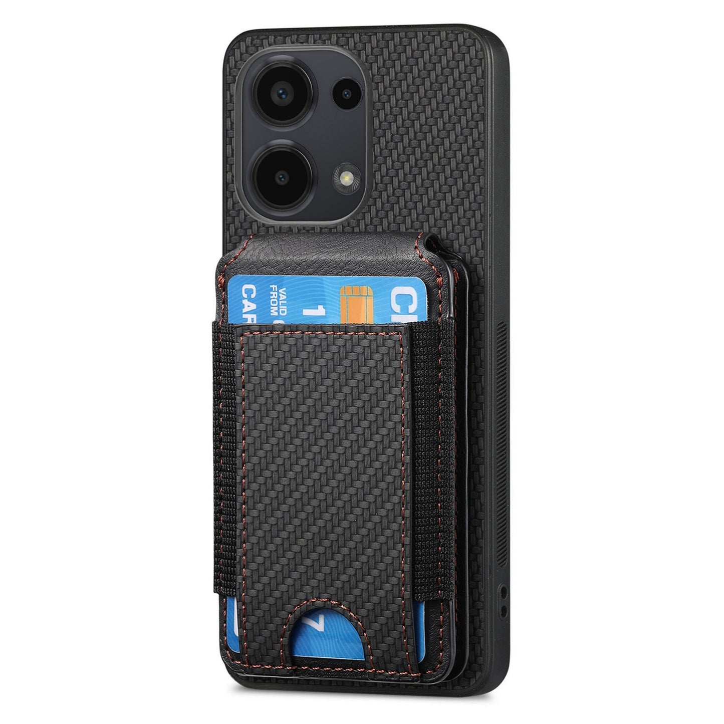 Xiaomi Mi 11 Lite Vertical Flip Wallet Stand Phone Case with Carbon Fibre Pattern