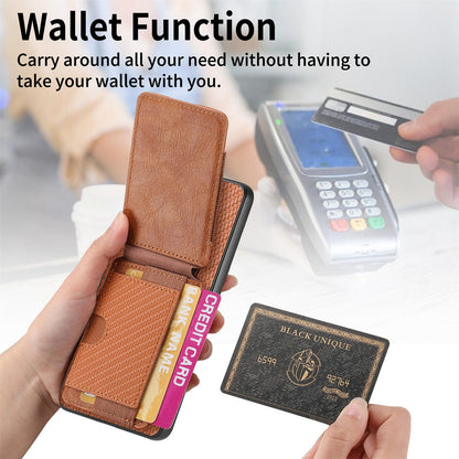 Xiaomi Mi 10T Pro Vertical Flip Wallet Stand Phone Case with Carbon Fibre Pattern