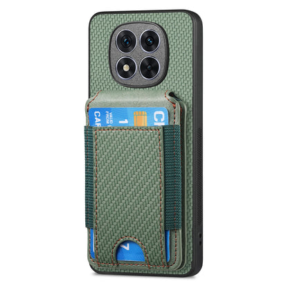 Xiaomi Redmi Note 14 Pro 5G Vertical Flip Wallet Stand Phone Case with Carbon Fibre Pattern