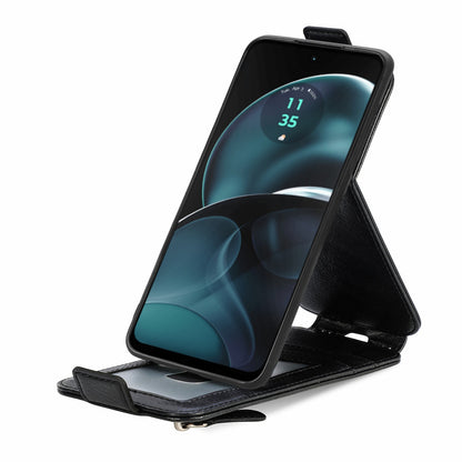 Motorola Moto G14 4G Zipper Wallet Case - Vertical Flip Leather Phone Cover with Multiple Card Slots and Stand