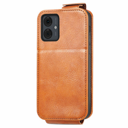 Motorola Moto G14 4G Zipper Wallet Case - Vertical Flip Leather Phone Cover with Multiple Card Slots and Stand