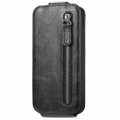Motorola Moto G24 Power 4G Zipper Wallet Case - Vertical Flip Leather Phone Cover with Multiple Card Slots and Stand