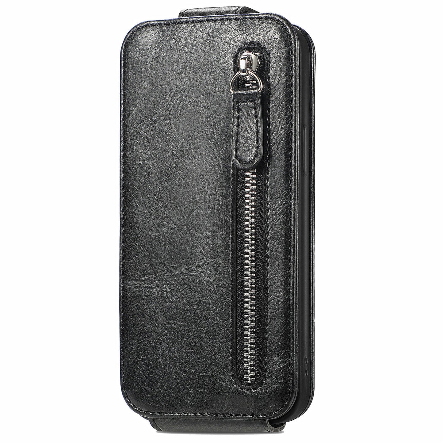 Motorola Moto G34 5G Zipper Wallet Case - Vertical Flip Leather Phone Cover with Multiple Card Slots and Stand