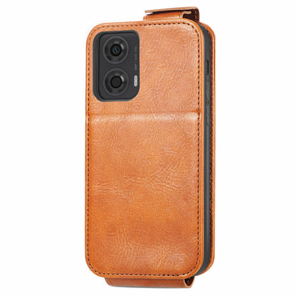 Motorola Moto G34 5G Zipper Wallet Case - Vertical Flip Leather Phone Cover with Multiple Card Slots and Stand