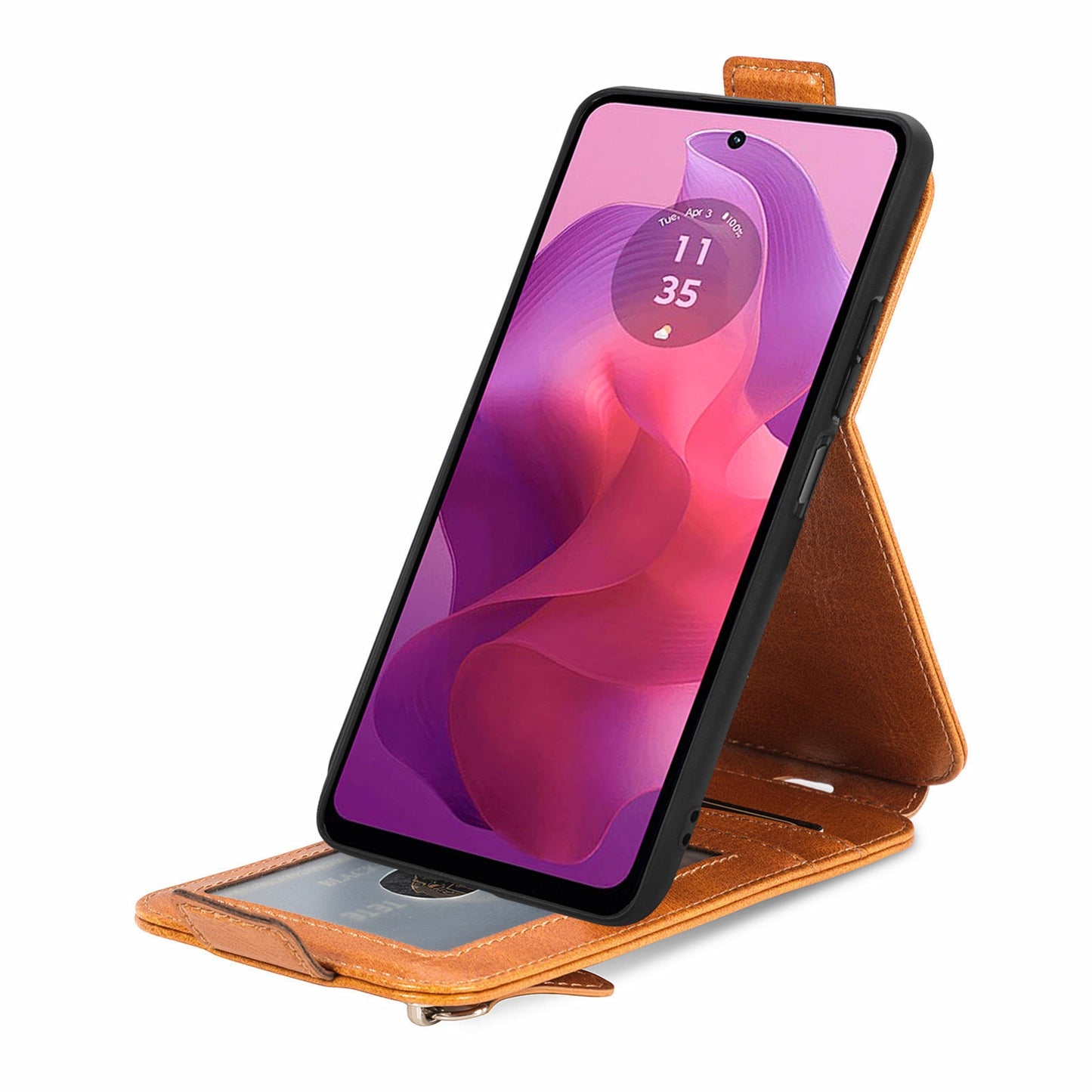 Motorola Moto G34 5G Zipper Wallet Case - Vertical Flip Leather Phone Cover with Multiple Card Slots and Stand