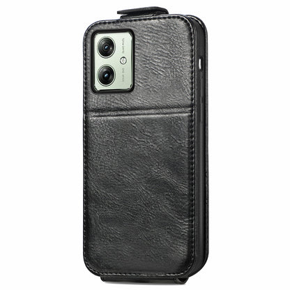 Motorola Moto G54 Zipper Wallet Case - Vertical Flip Leather Phone Cover with Multiple Card Slots and Stand
