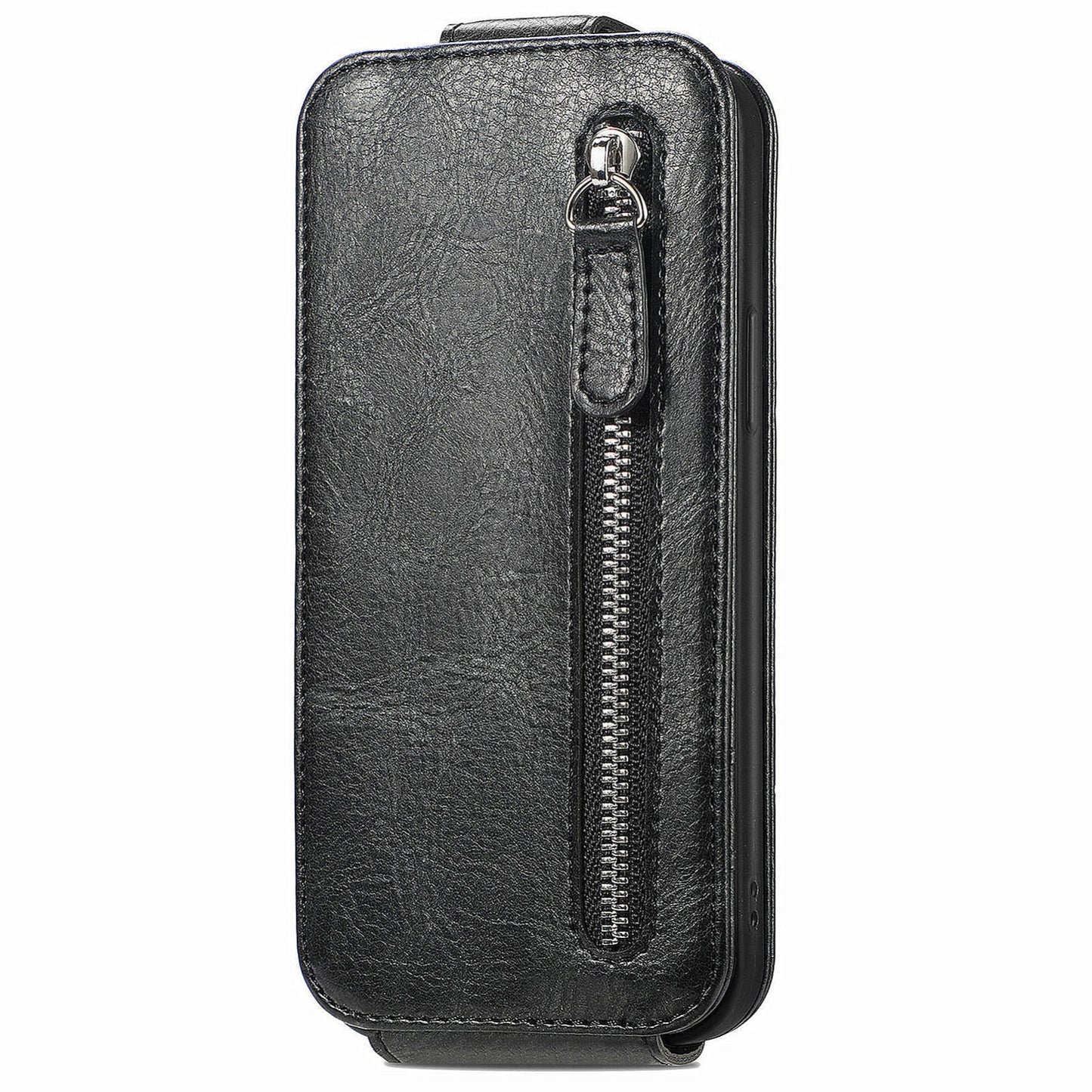 Sony Xperia 5 V Zipper Wallet Case - Vertical Flip Leather Phone Cover with Multiple Card Slots and Stand