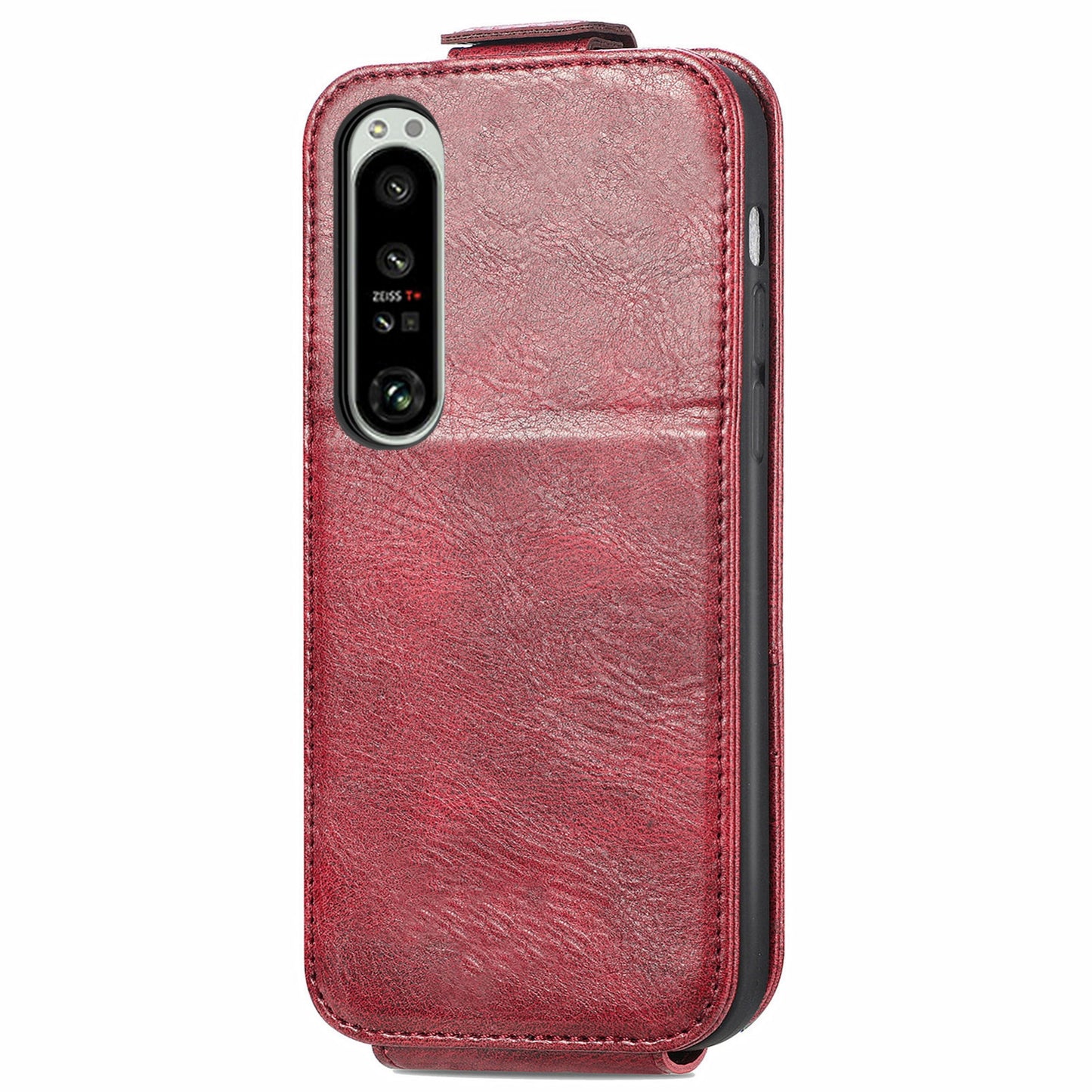 Sony Xperia 1 IV Zipper Wallet Case - Vertical Flip Leather Phone Cover with Multiple Card Slots and Stand