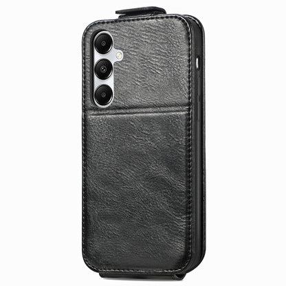Samsung Galaxy A15 Zipper Wallet Case - Vertical Flip Leather Phone Cover with Multiple Card Slots and Stand